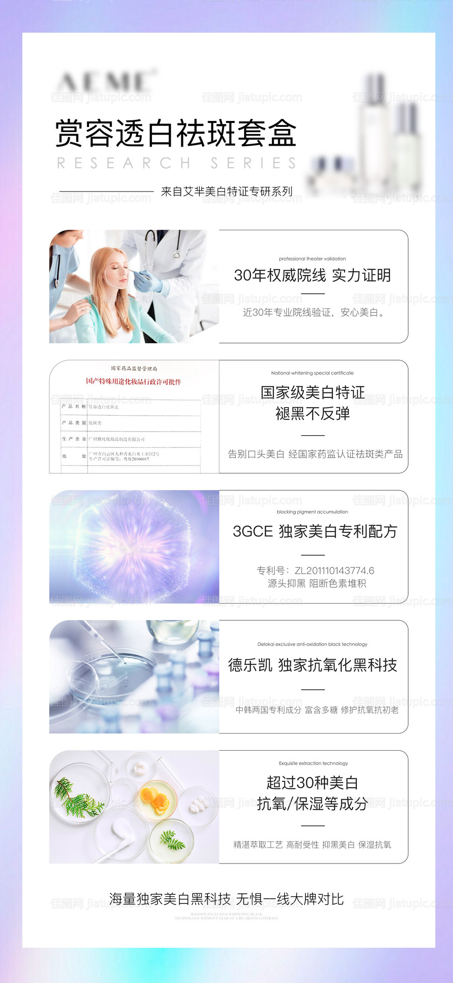 微商美白套盒产品海报-源文件