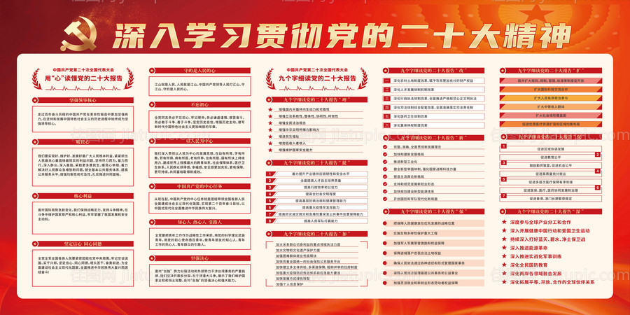 喜迎二十大党政党建海报展板-源文件